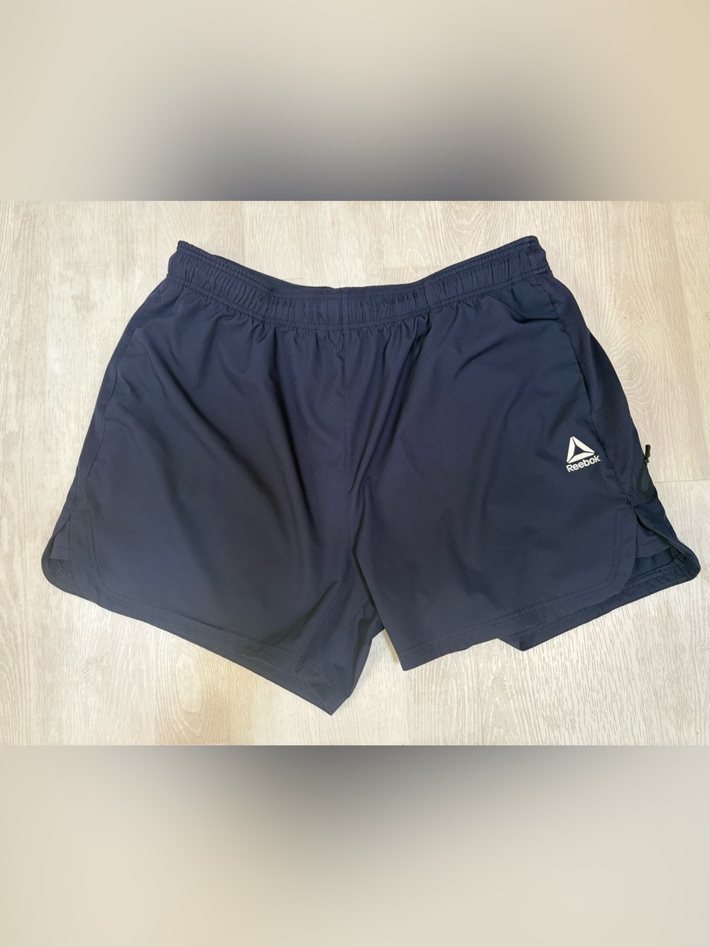 Reebok Men's Dark Blue Athletic Running Shorts